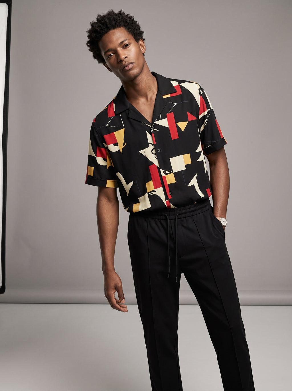 Completo camicia e pantalone geometrico