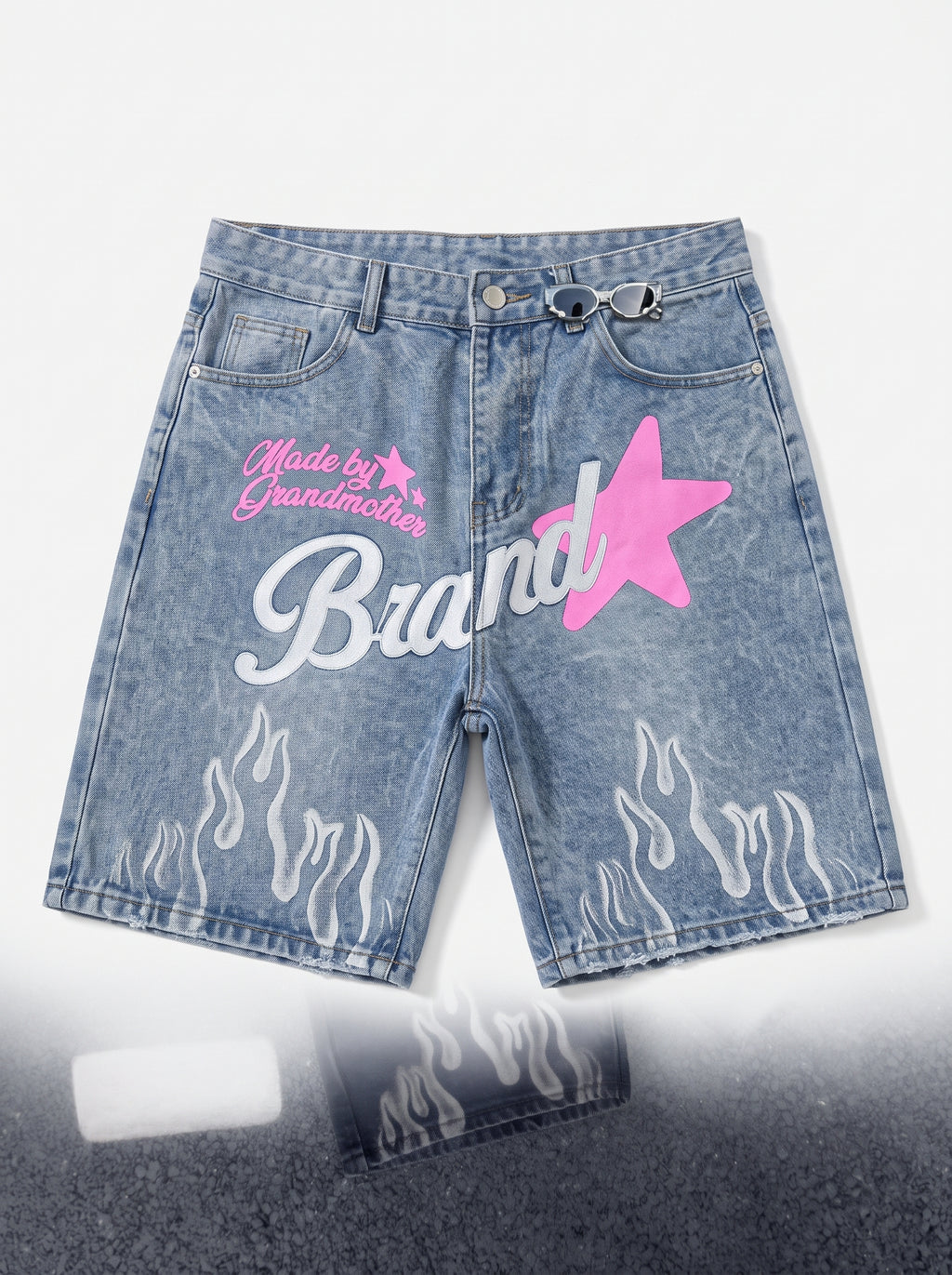 Bermuda denim con stelle