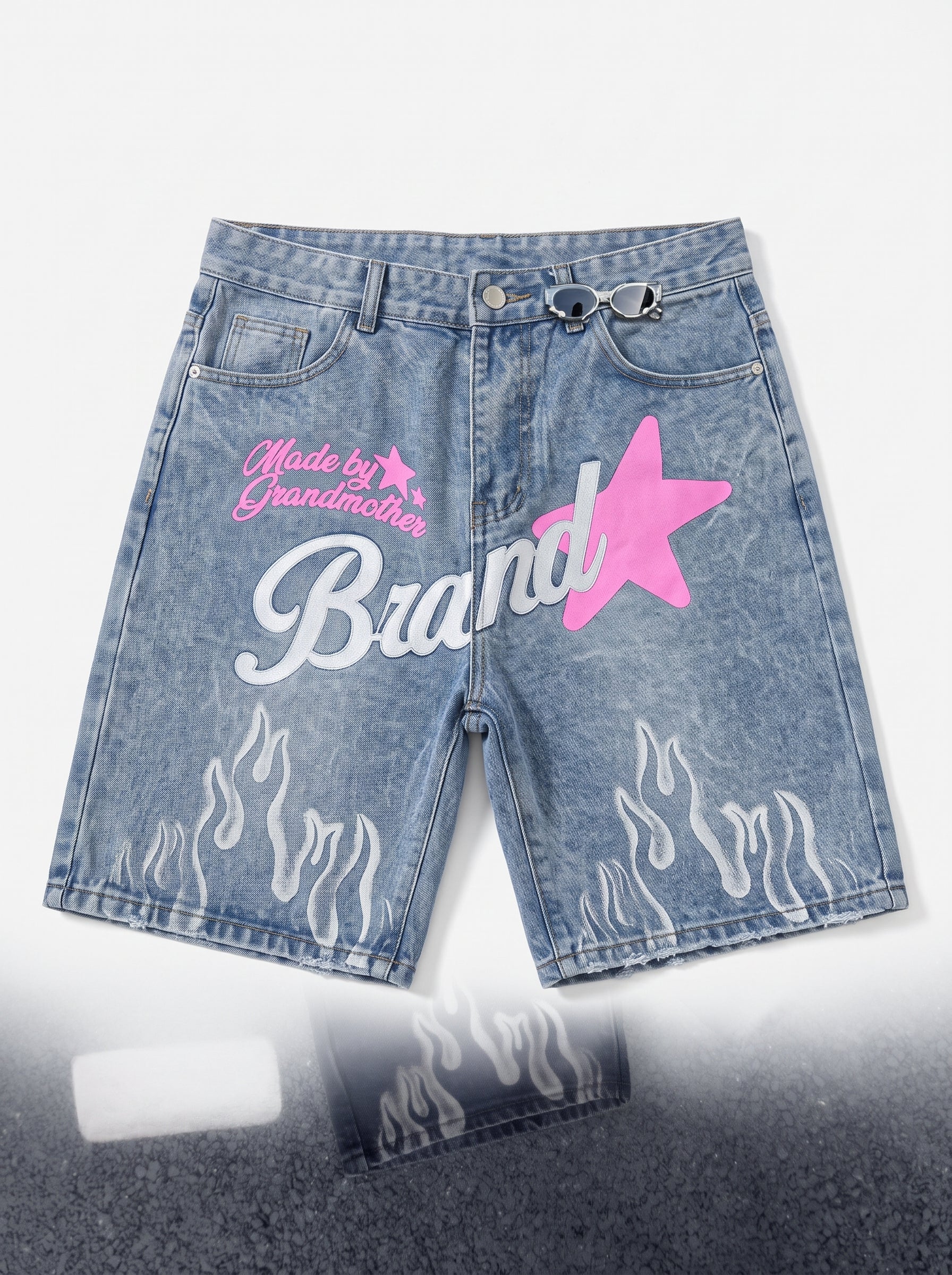 Bermuda denim con stelle