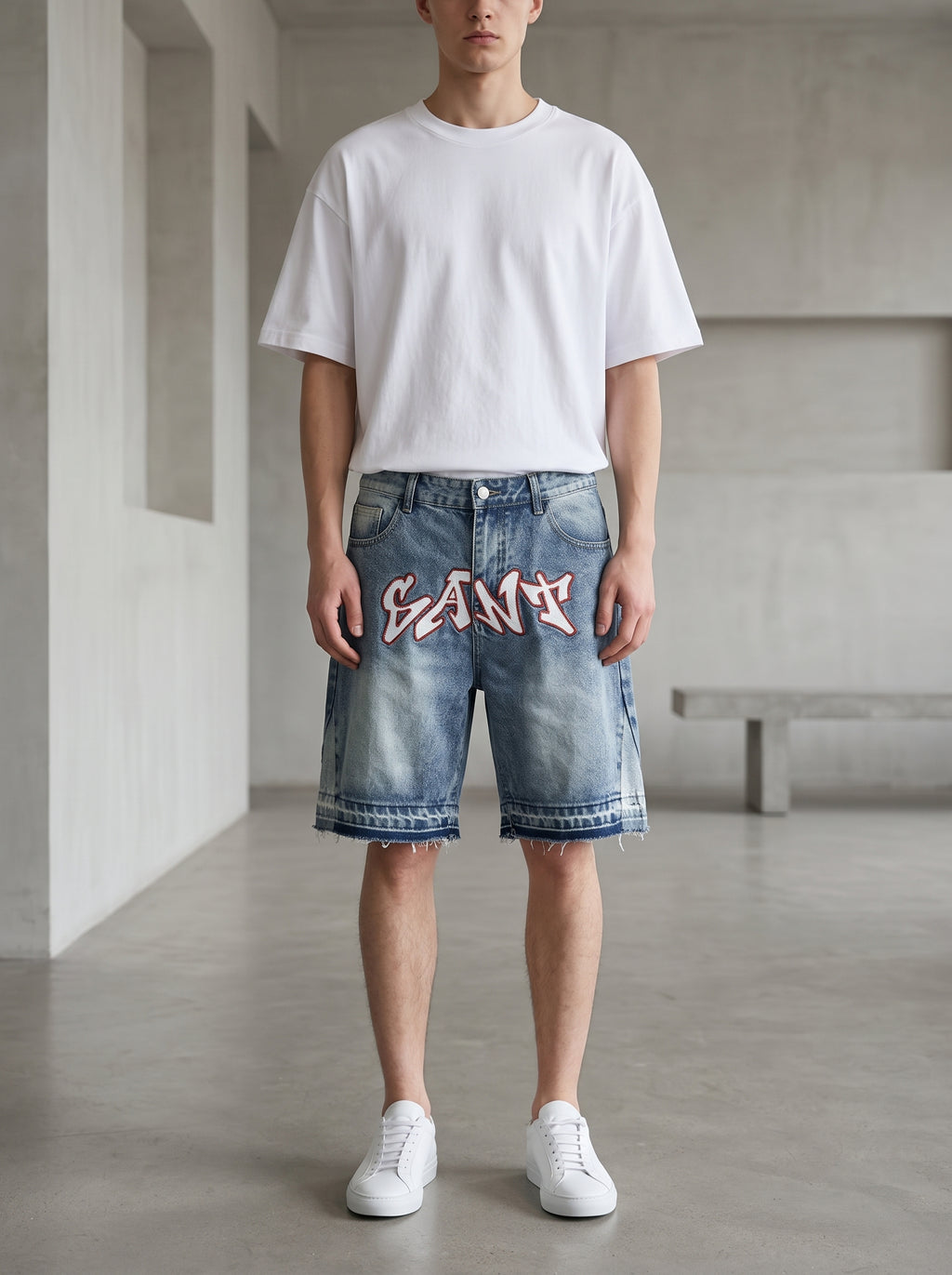 Bermuda denim graffiti