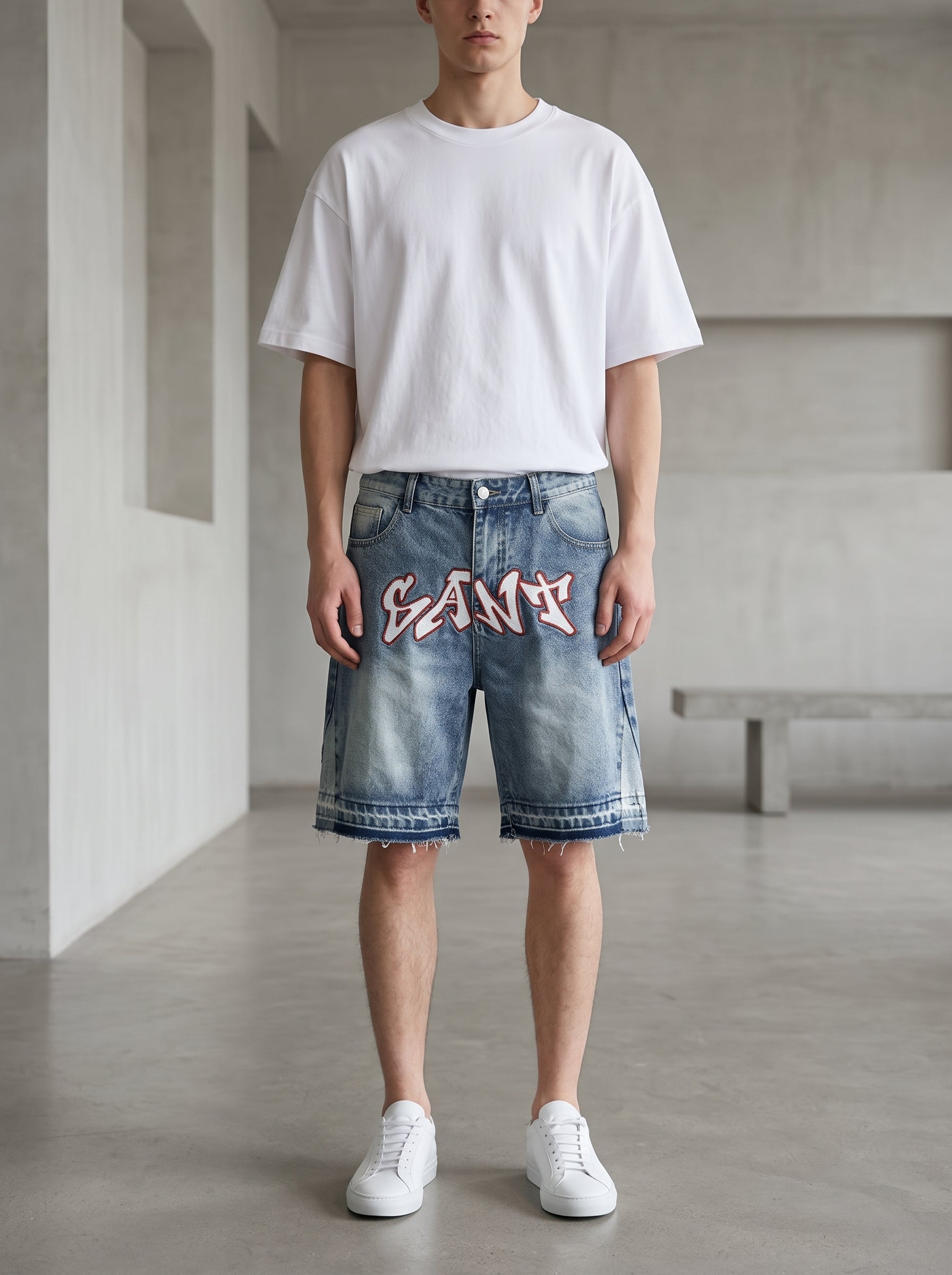 Bermuda denim graffiti