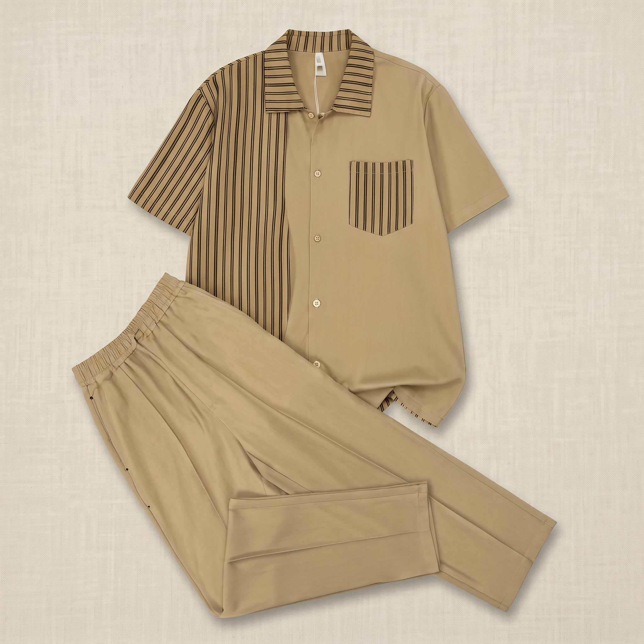 Completo camicia e pantalone rigato