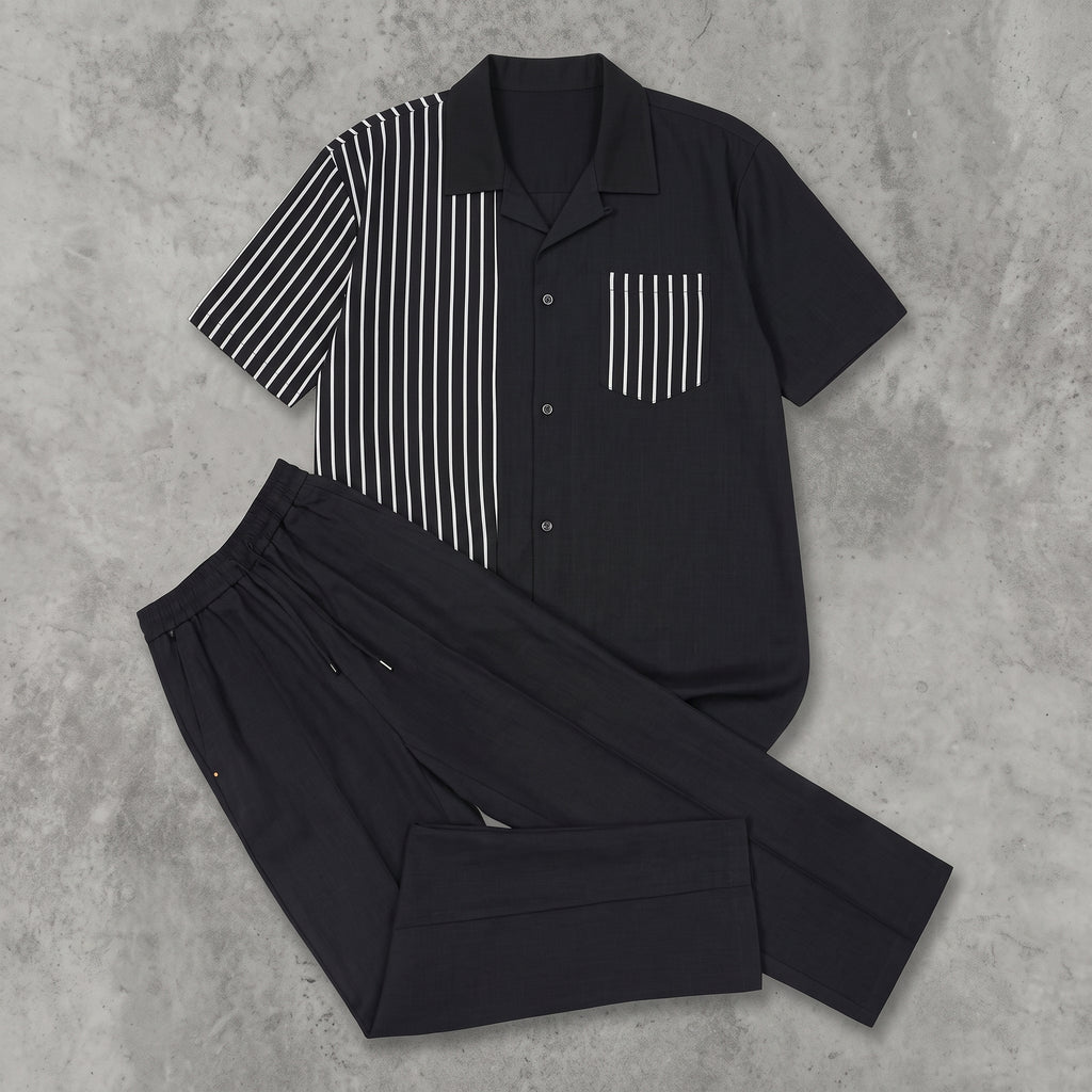 Completo camicia e pantalone rigato