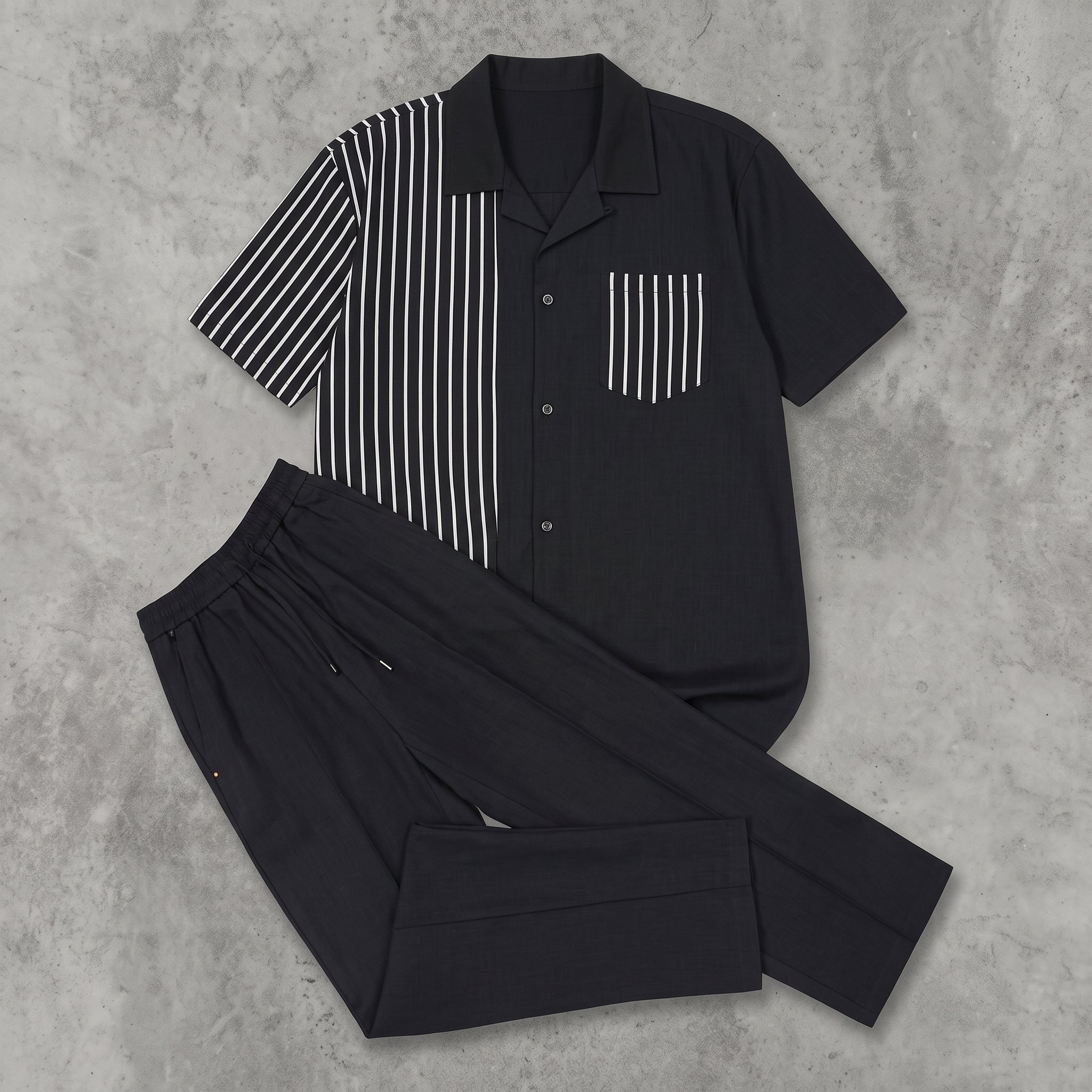 Completo camicia e pantalone rigato