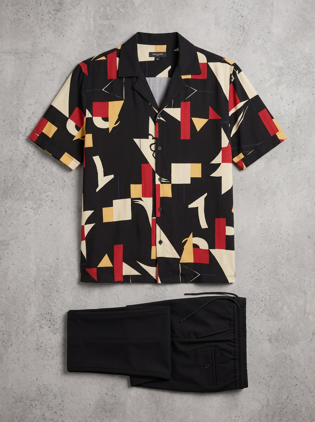 Completo camicia e pantalone geometrico