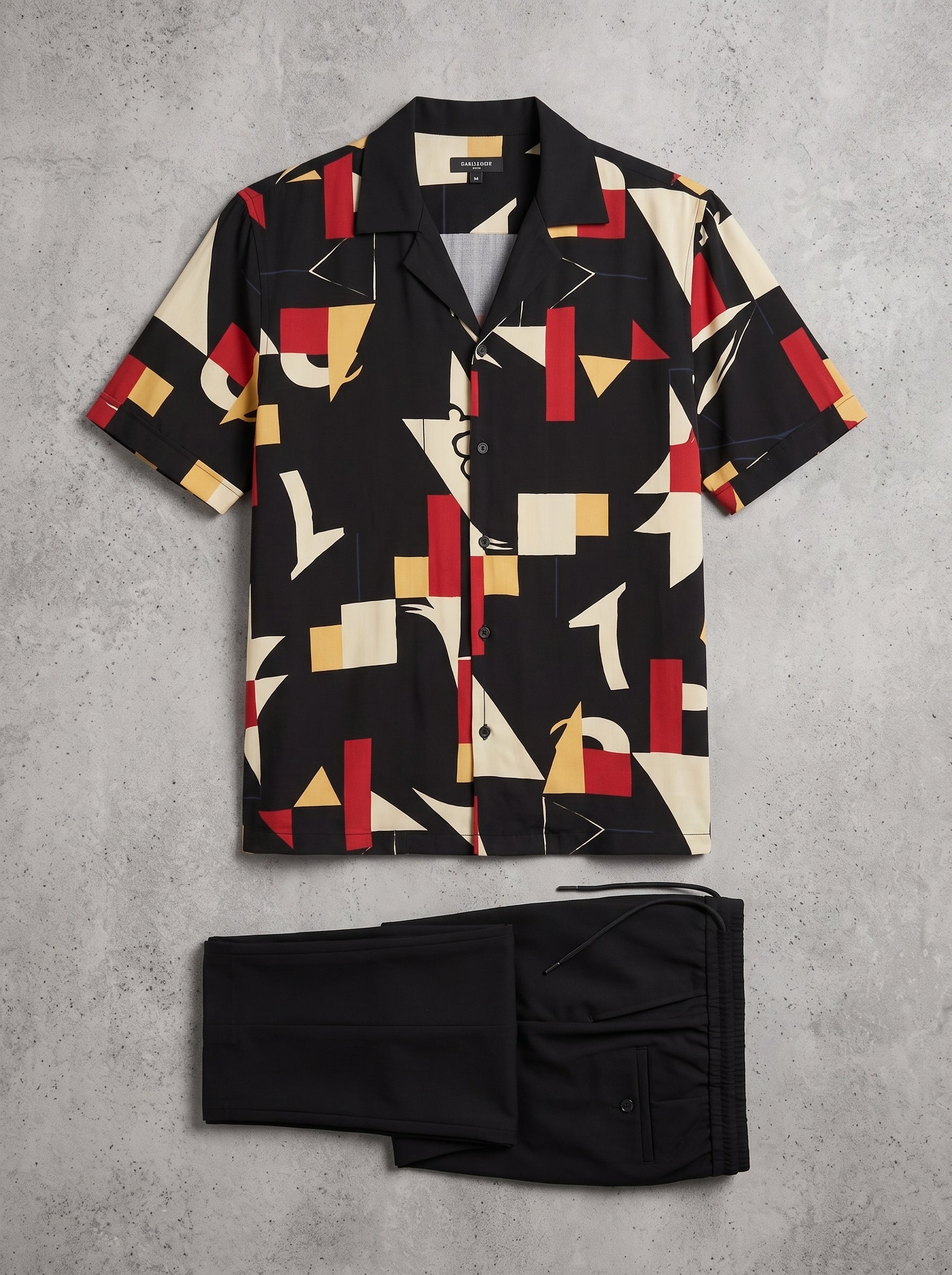 Completo camicia e pantalone geometrico