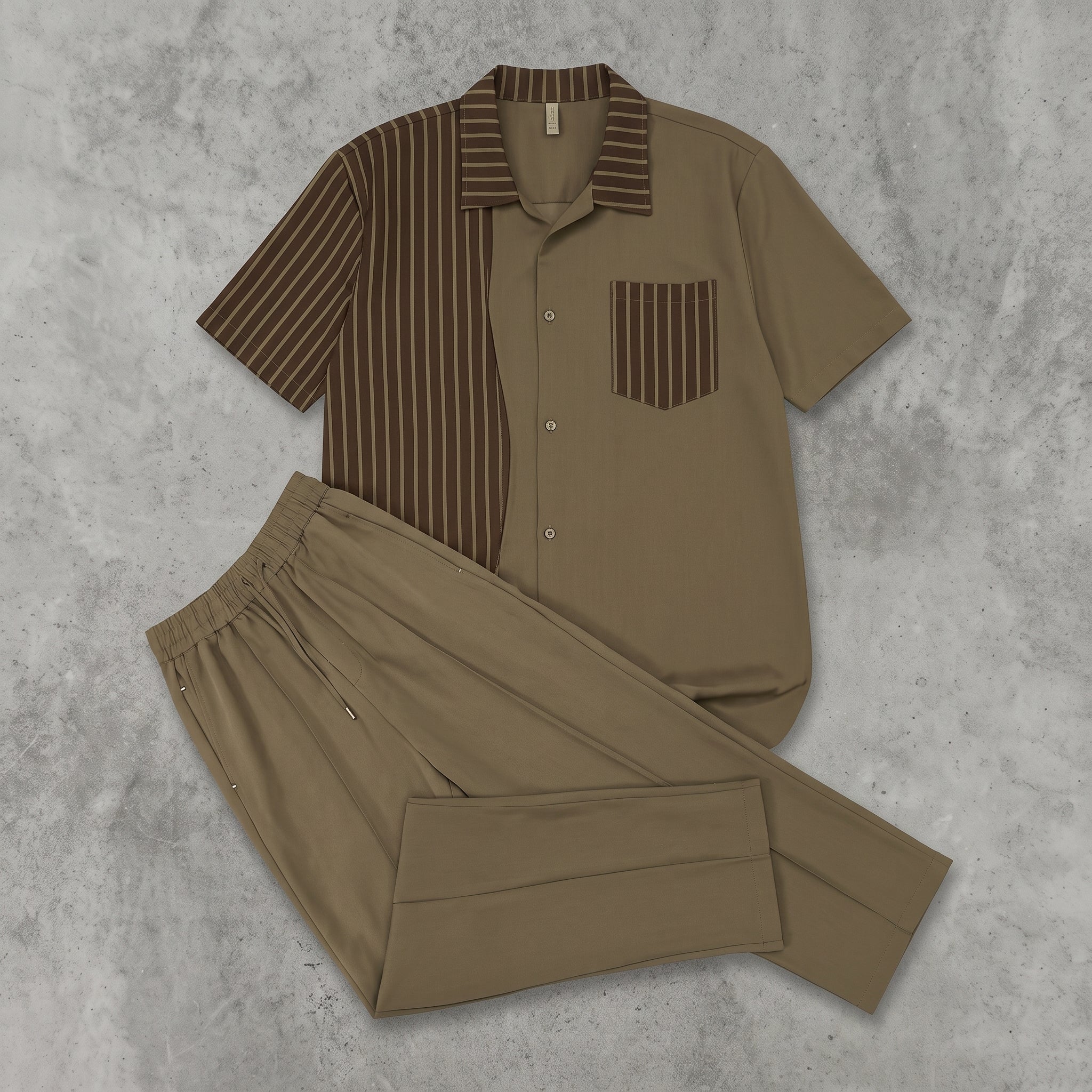 Completo camicia e pantalone rigato