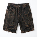 Bermuda denim destroyed black