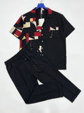 Completo camicia e pantalone fantasia geometrica